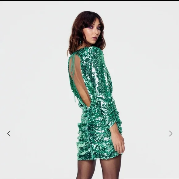 green emerald velvet dress Green Sequin V-Neck Long Prom Dress with Cut Glass Mirrors  Modsele